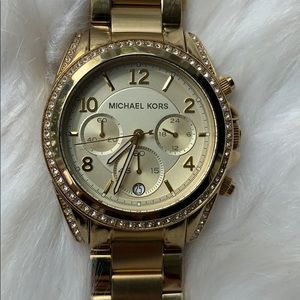 MK Gold watch with crystals excellent condition